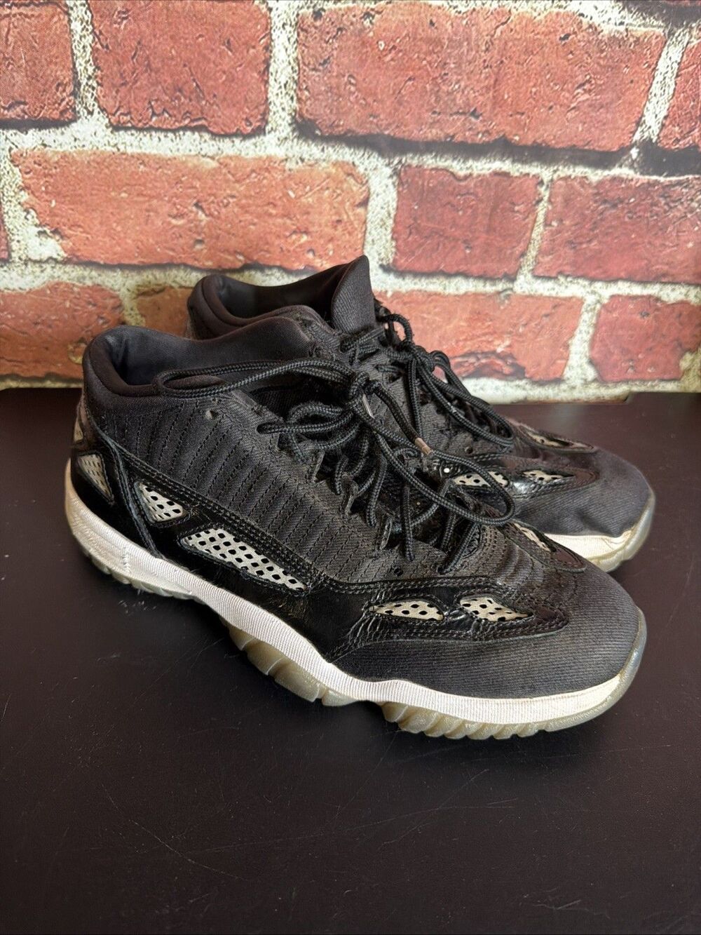 Size 10 - Air Jordan 11 Retro IE Low Black White